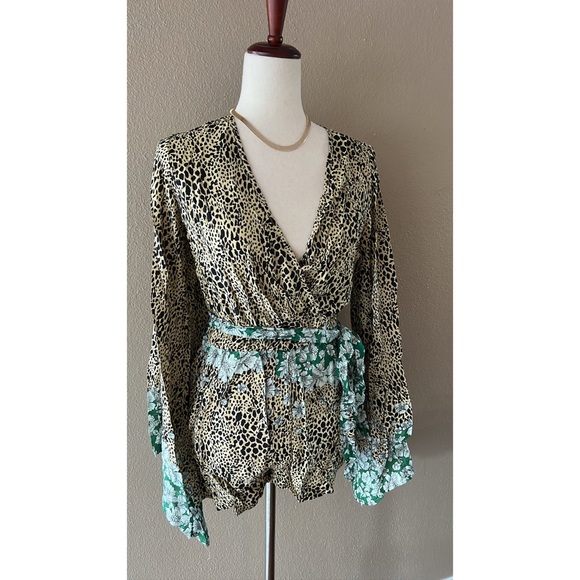 Cheetah and floral print romper - Picture 6 of 7